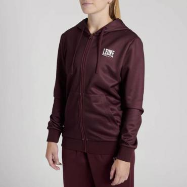 Leone Logo zip hoodie- bordeuax